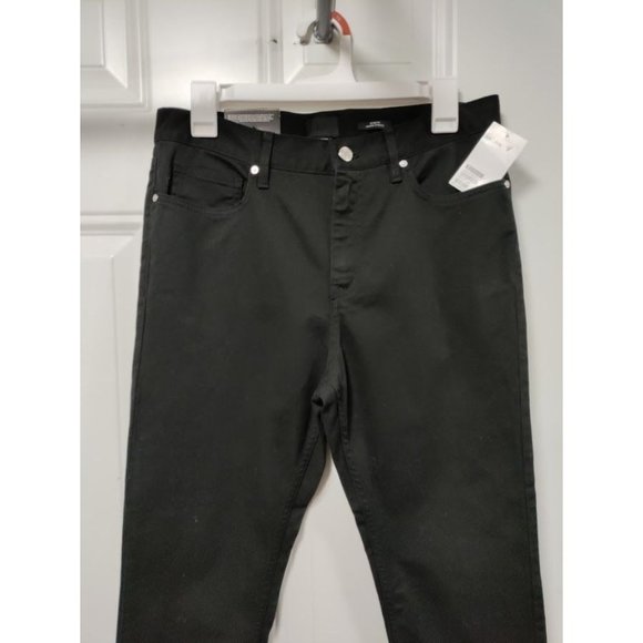 NWT H&M High Rise Flat Front Skinny Slim Fit Jeans Dark Denim Black Womens 29/32 - Picture 3 of 12